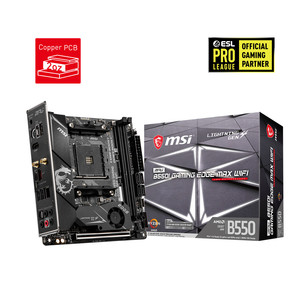 中古】MSI製 Mini ITXマザーボード MPG B550I GAMING EDGE WIFI ...